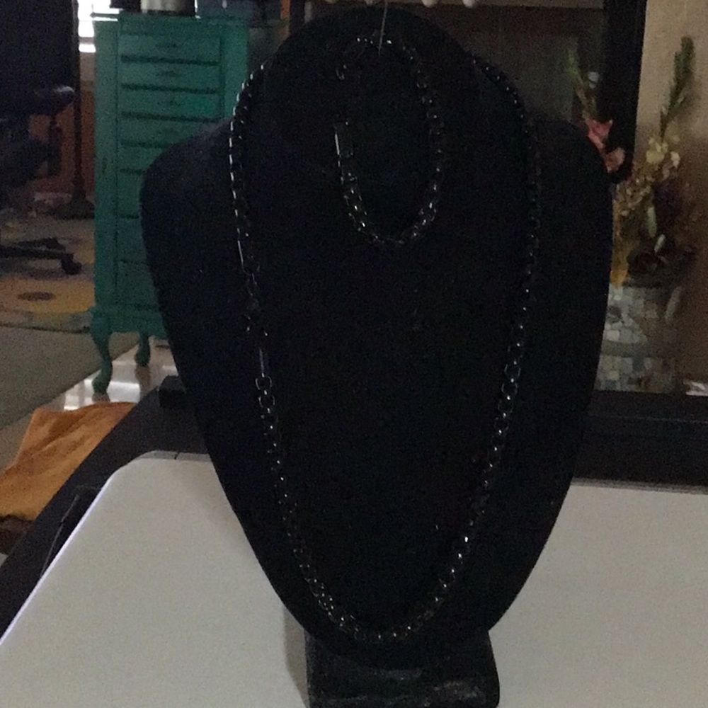Black Necklace and Bracelet